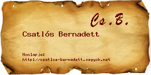 Csatlós Bernadett névjegykártya